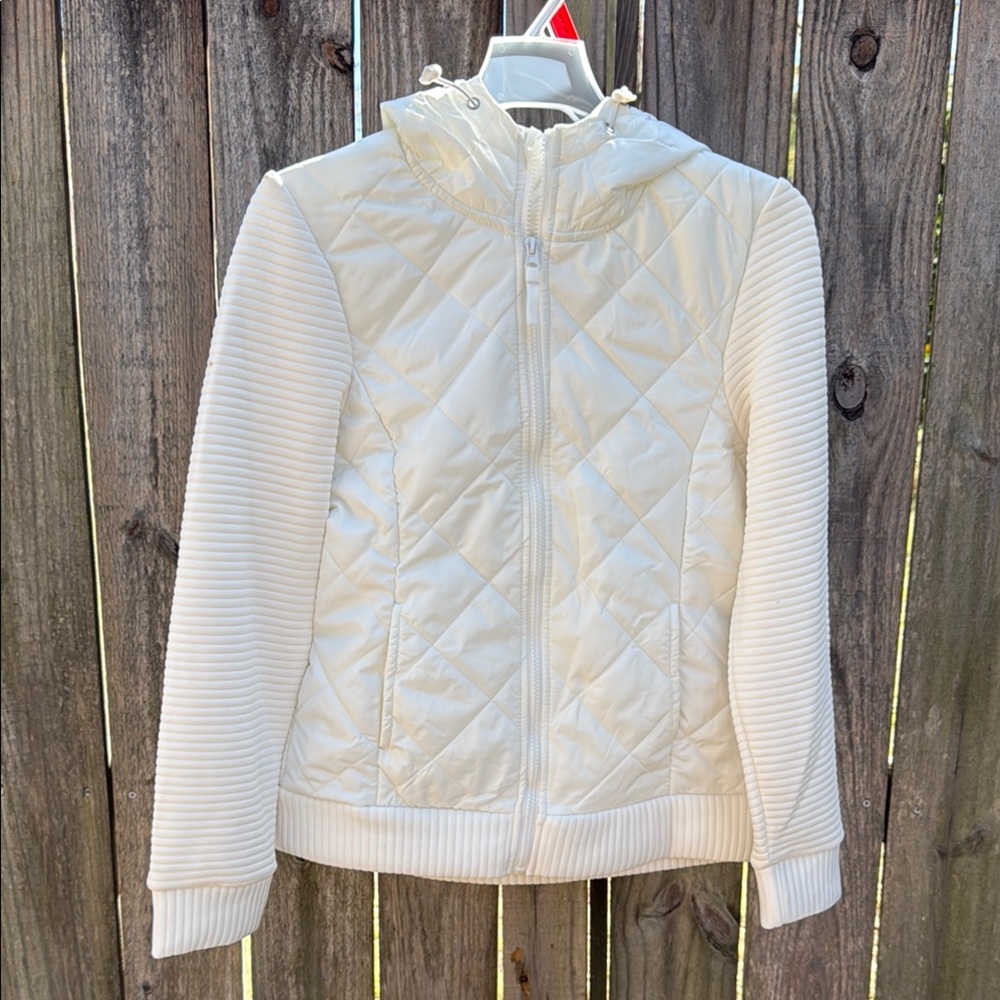 Women's Cream Quilted Jacket
